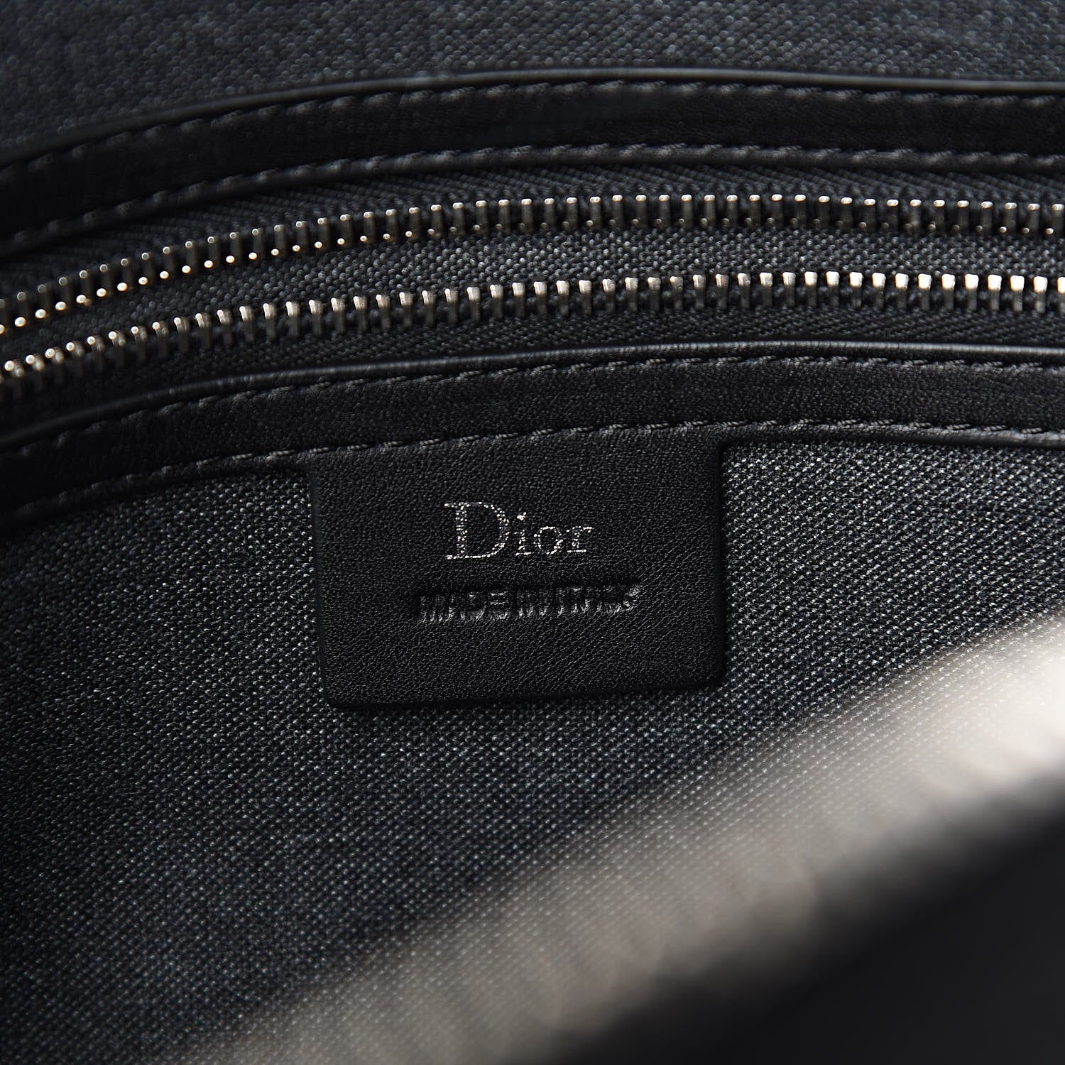 Christian Dior HOMME Calfskin Ribbed Briefcase Black 6 of 11