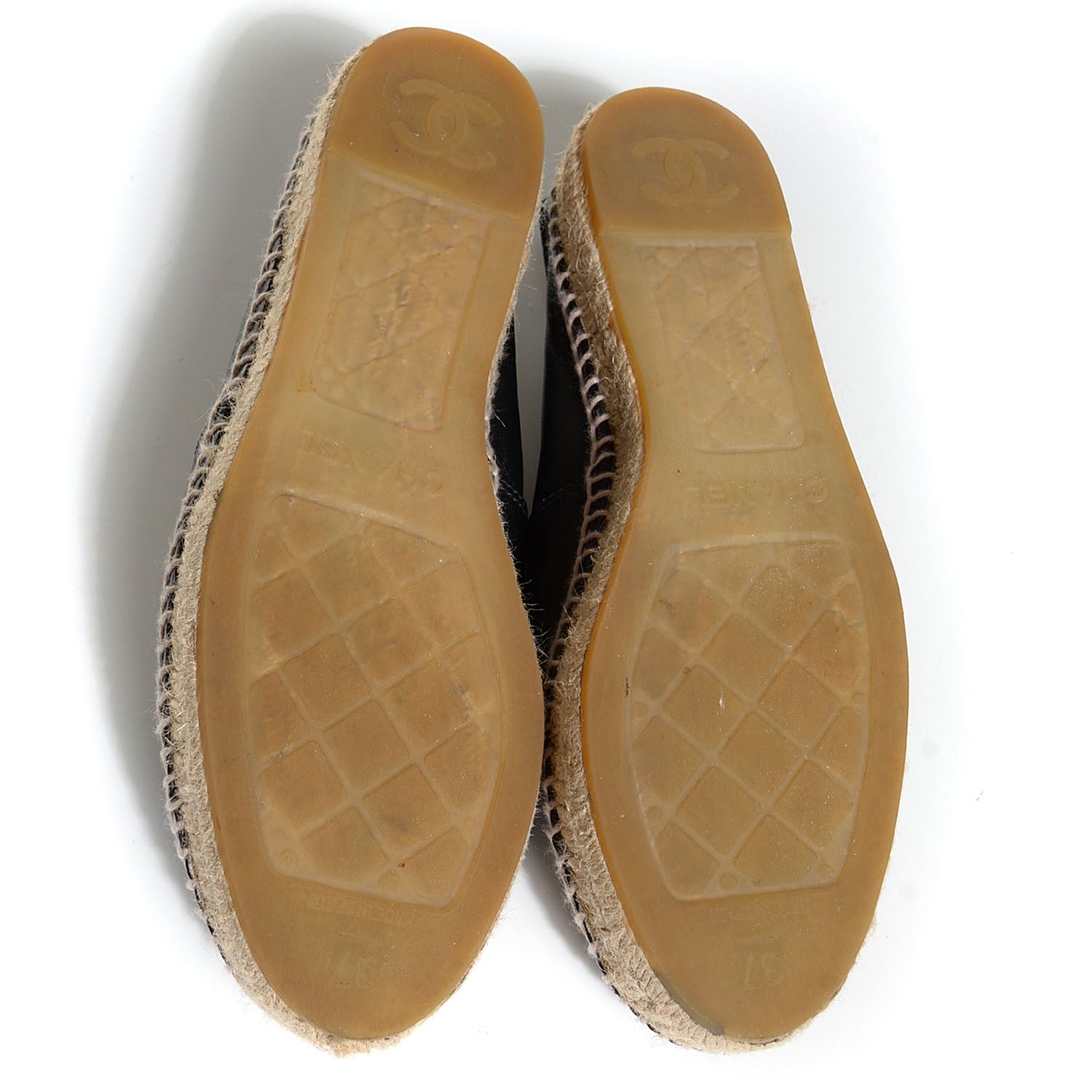 Chanel Lambskin CC Espadrilles 37 Black 5 of 8