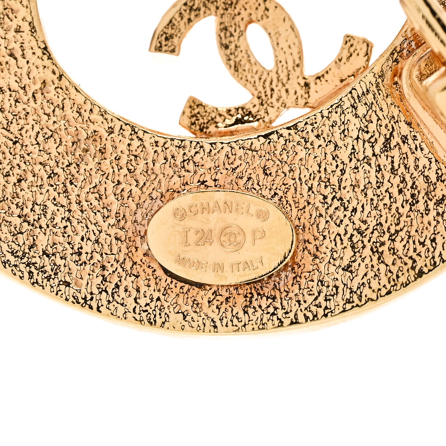 Chanel Metal Enamel CC No 5 Rope Brooch Gold Denim Blue 6 of 7