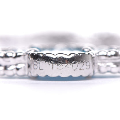 Van Cleef & Arpels 18K White Gold Turquoise 5 Motifs Vintage Alhambra Bracelet 3 of 6