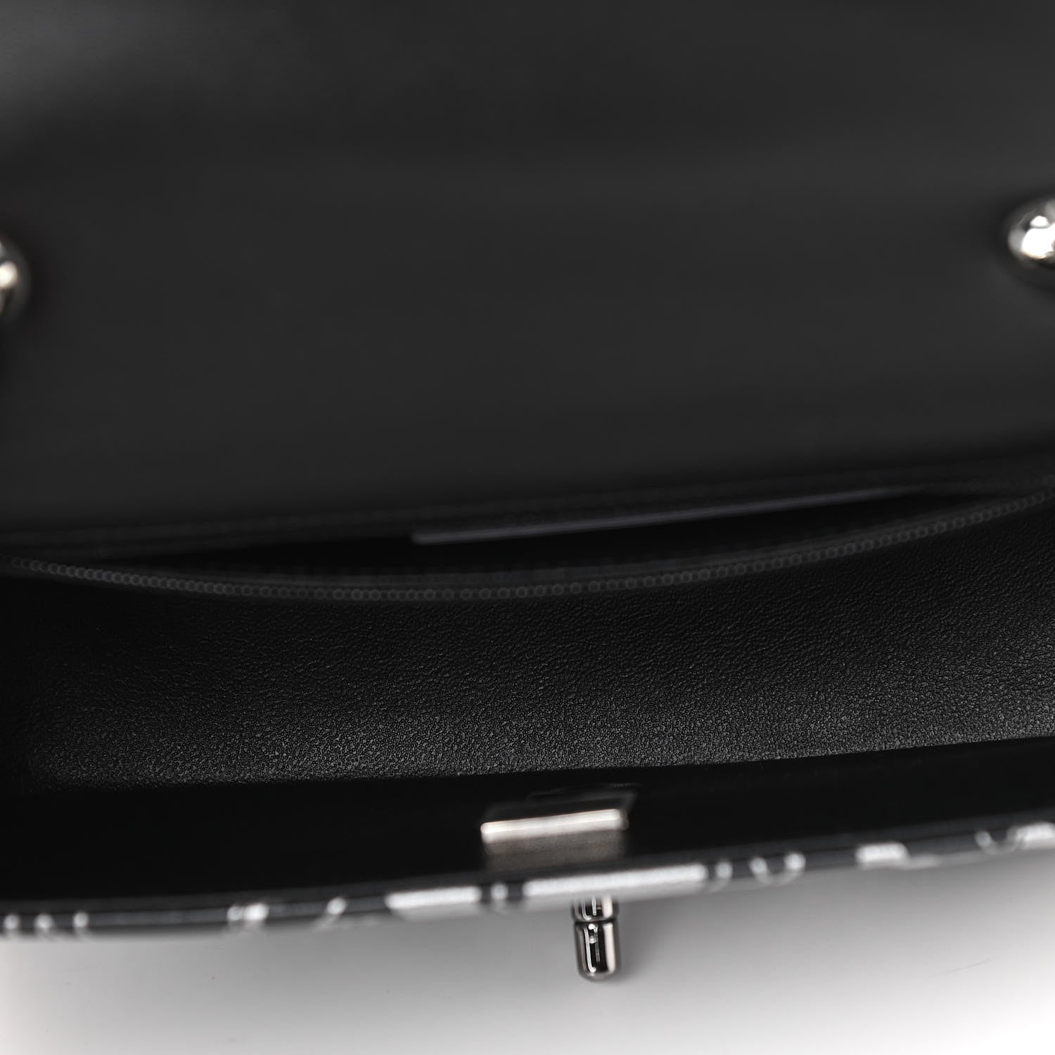 Chanel Lambskin Printed Mini Rectangular Flap Black Silver 5 of 12