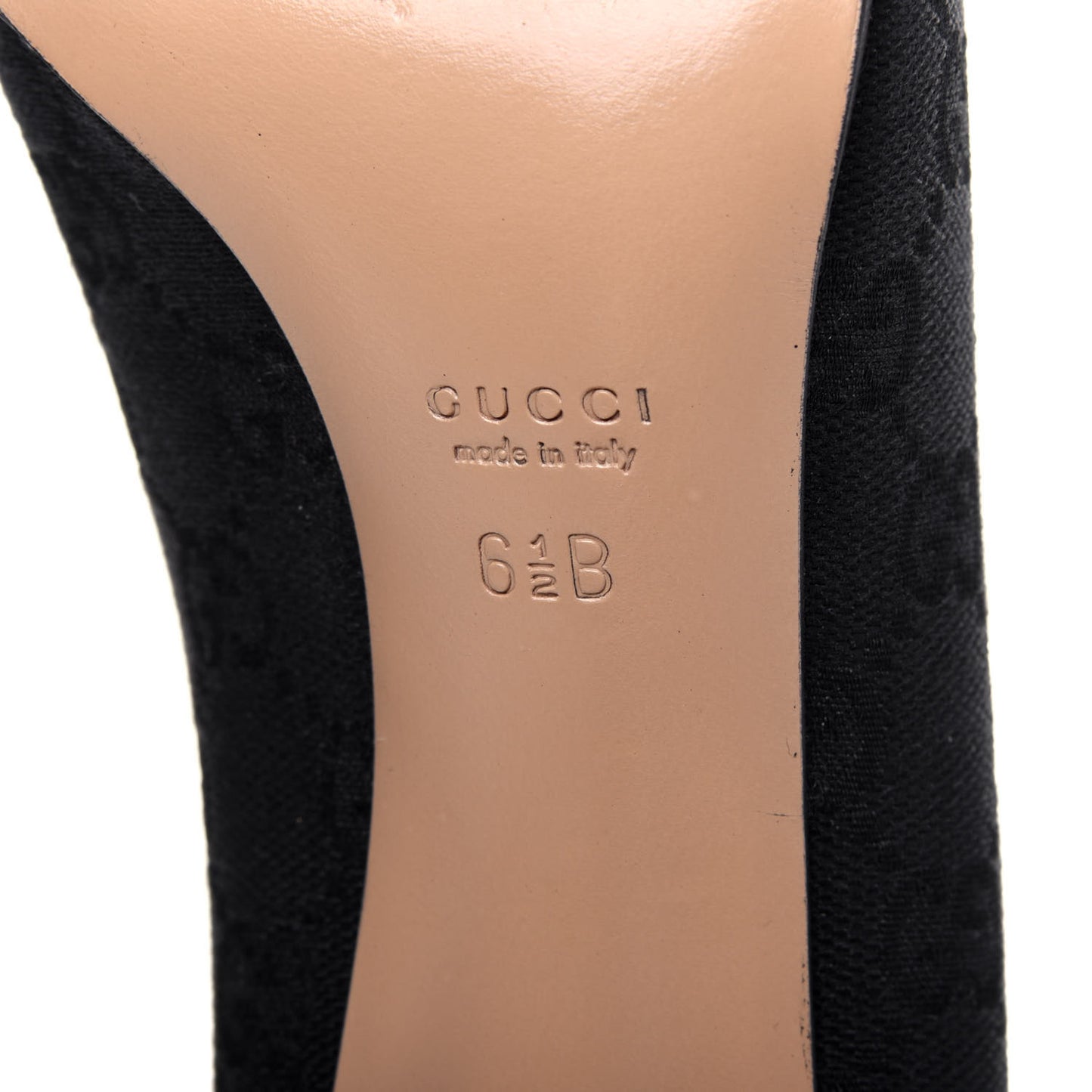 Fabric Monogram Mid-Heel Pumps 36.5 Black