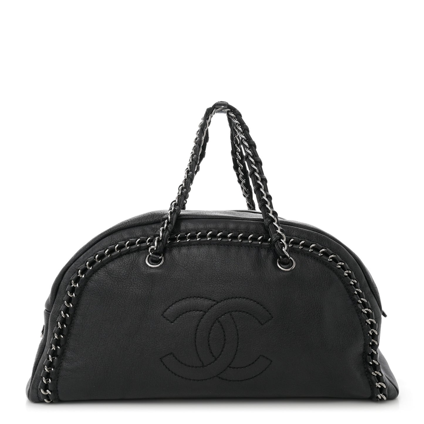Smooth Calfskin Medium Luxe Ligne Bowler Black