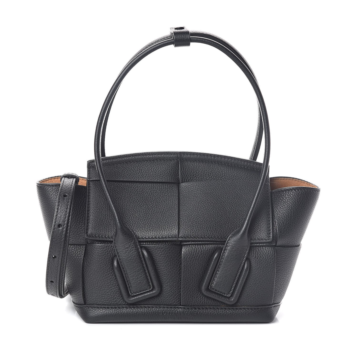 Grained Calfskin Maxi Intrecciato Arco 29 Black