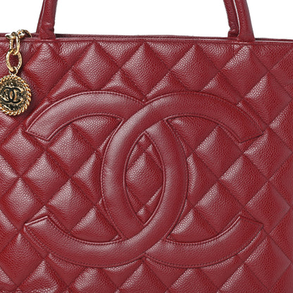 Chanel Caviar Quilted Medallion Tote Red 8 of 11