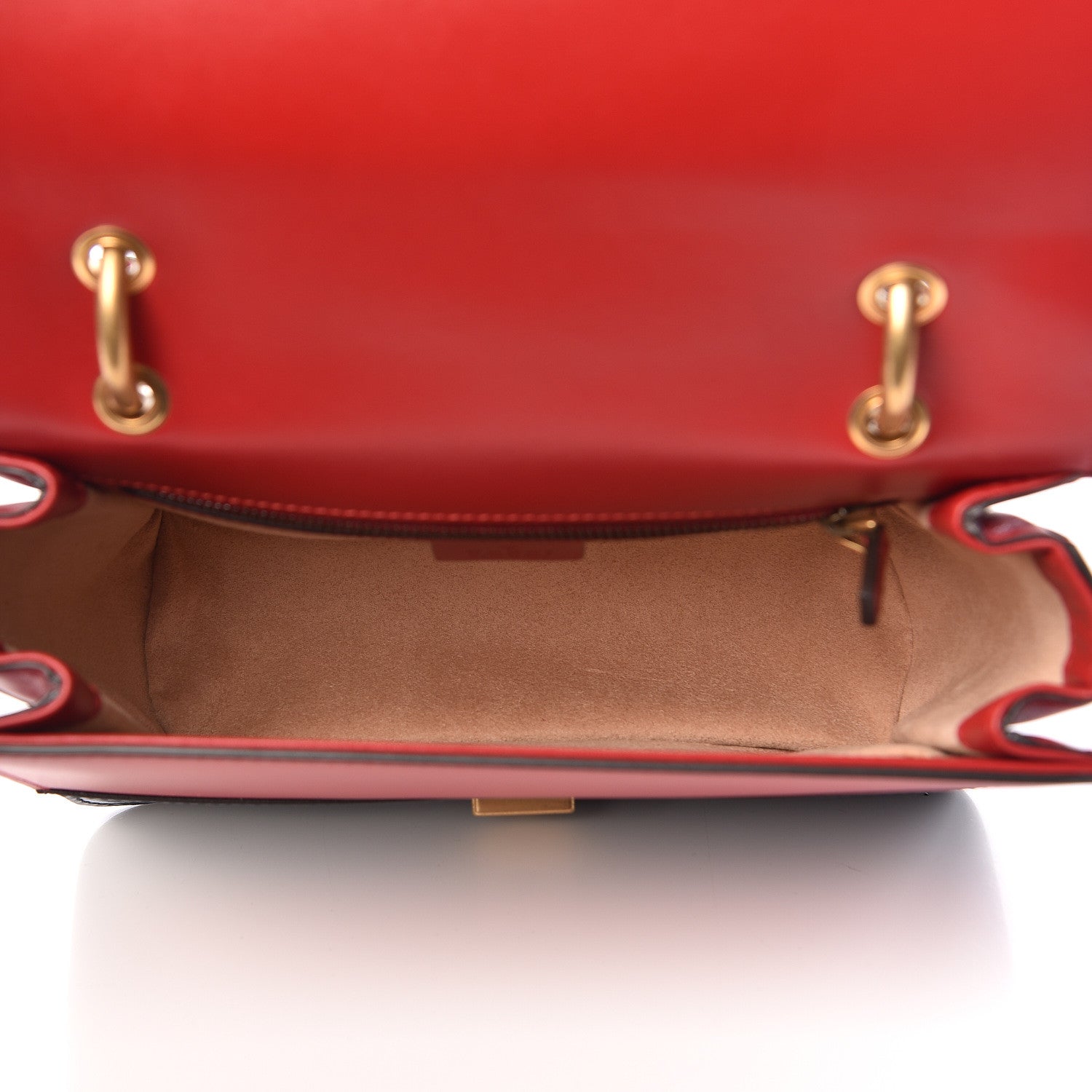 Gucci Calfskin Sylvie Web Queen Margaret Shoulder Bag Blue Agata Hibiscus Red Mystic White 6 of 14