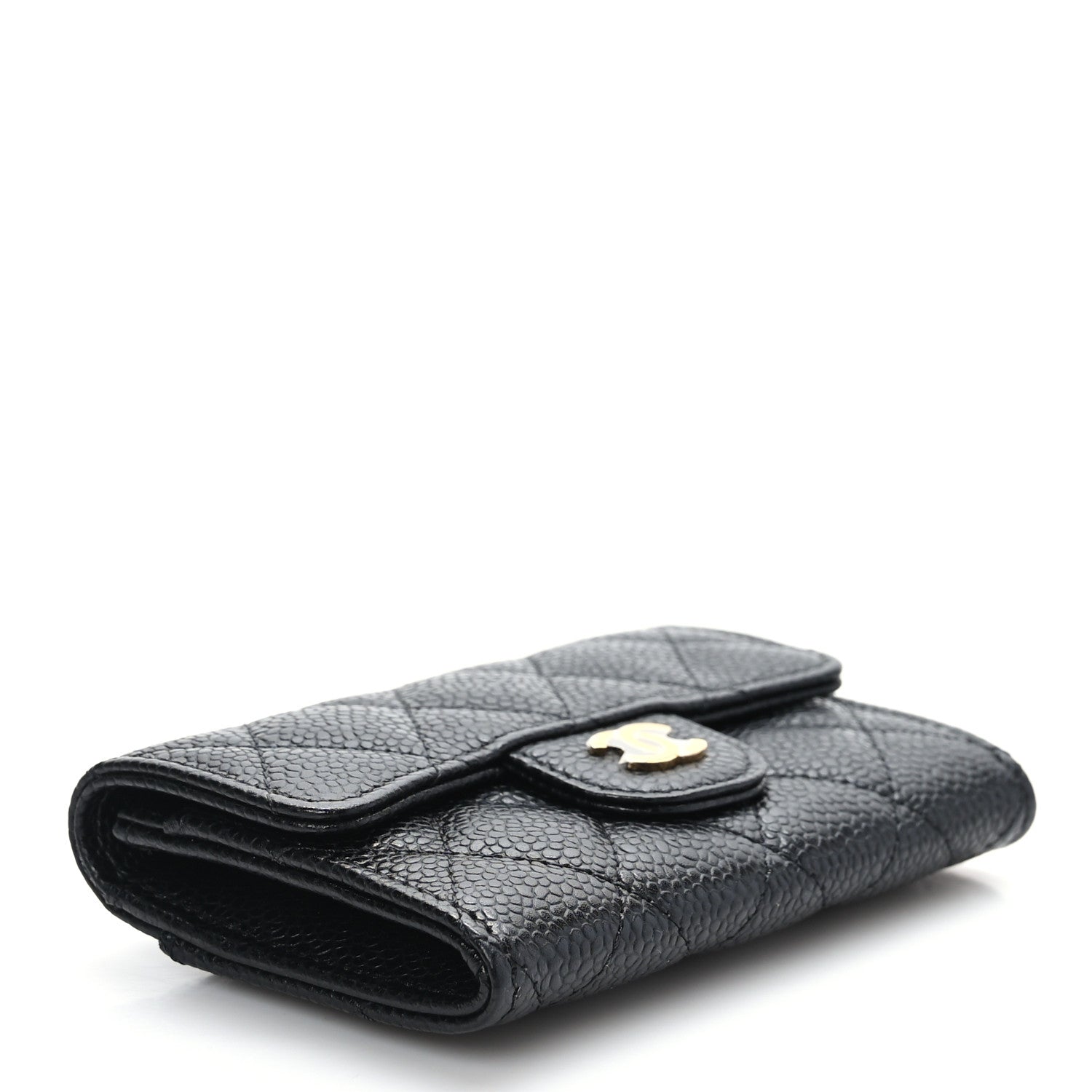 Chanel Caviar Quilted Flap Card Holder Wallet Black 4 of 8