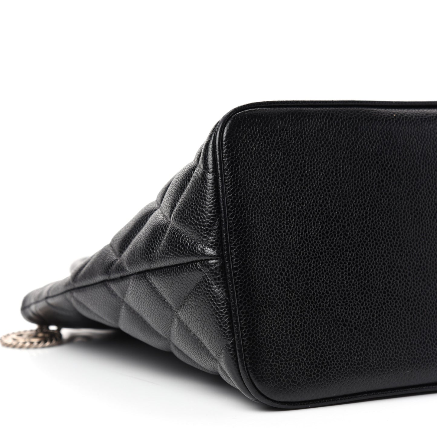 Caviar Quilted Medallion Tote Black