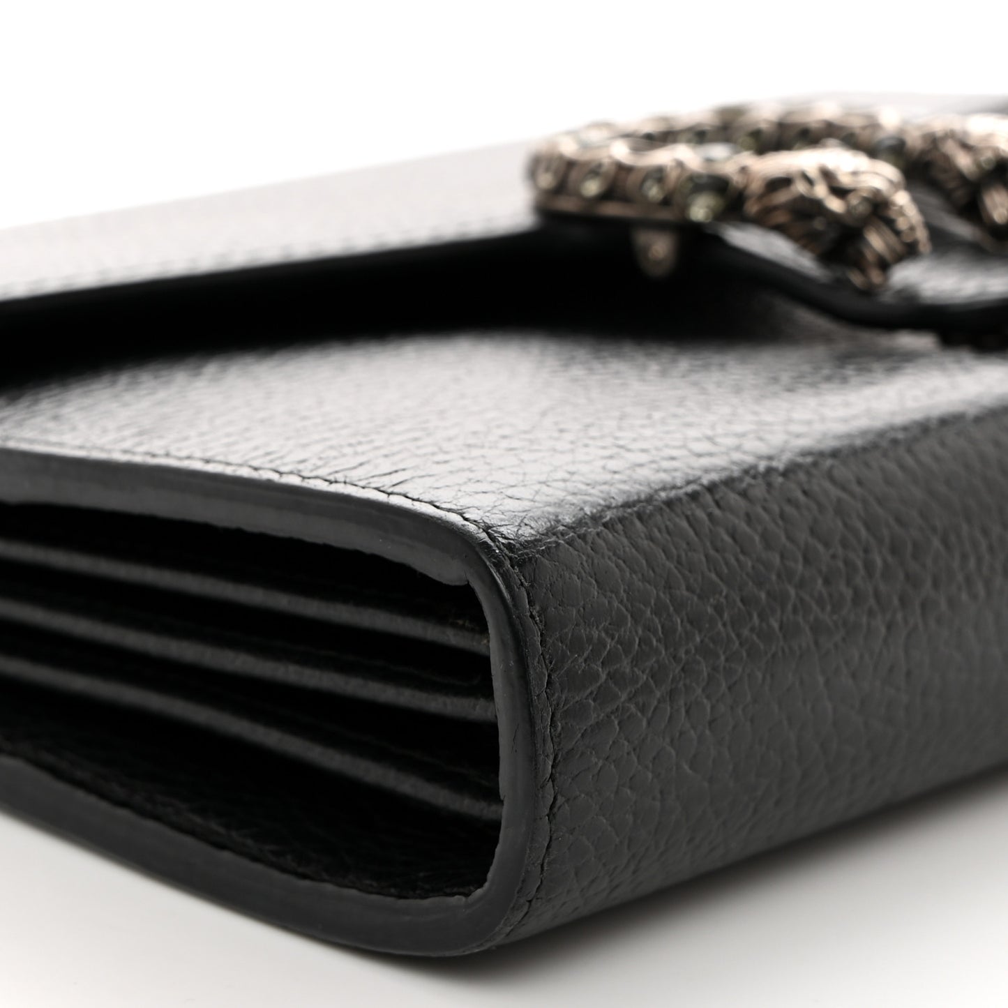 Calfskin Mini Dionysus Chain Wallet Black