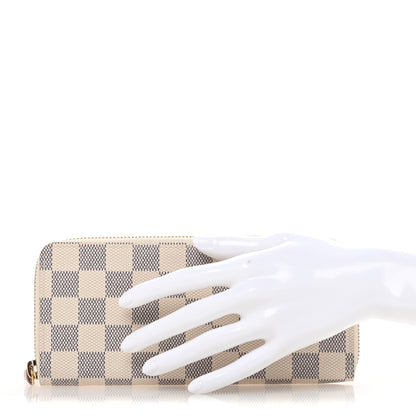 Louis Vuitton Damier Azur Clemence Wallet Rose Ballerine 2 of 7