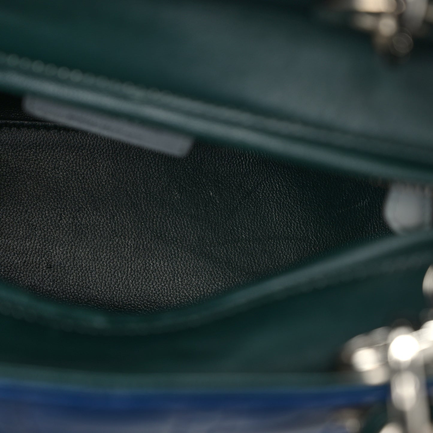 Lambskin Cannage Medium Tri-Color Lady Dior Blue Celeste Deep Green