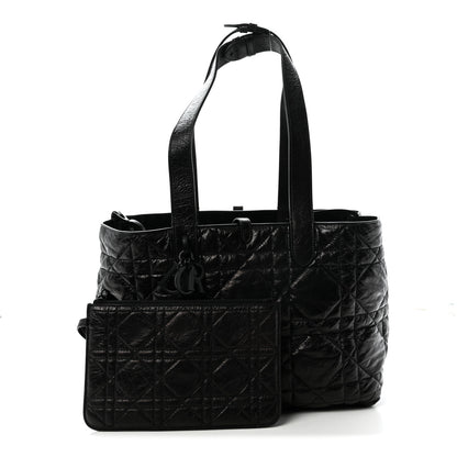 Christian Dior Crinkled Calfskin Macrocannage Medium Toujours Black 3 of 10