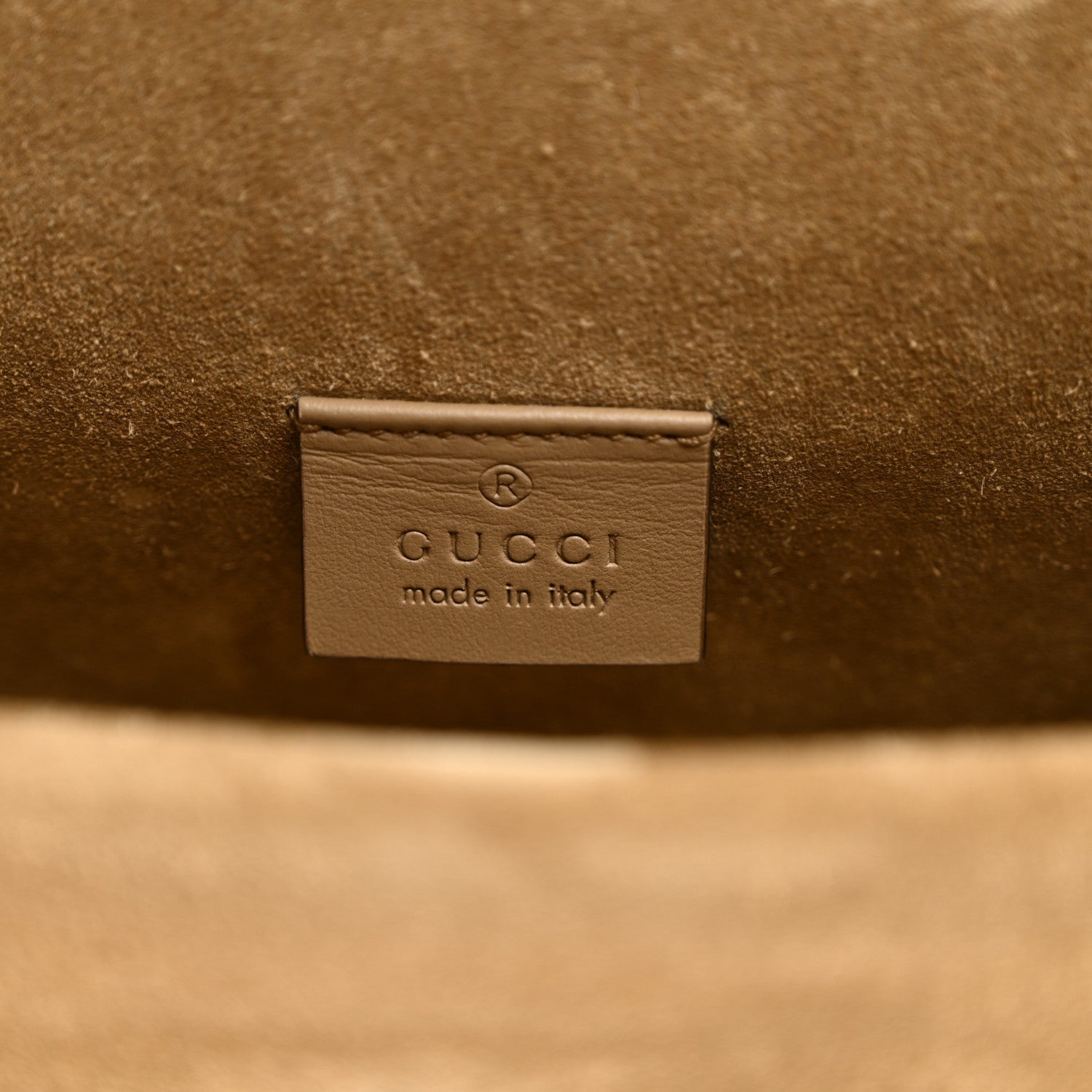 Gucci GG Supreme Monogram Suede Crystal Small Dionysus Shoulder Bag Beige Ebony Taupe 6 of 10