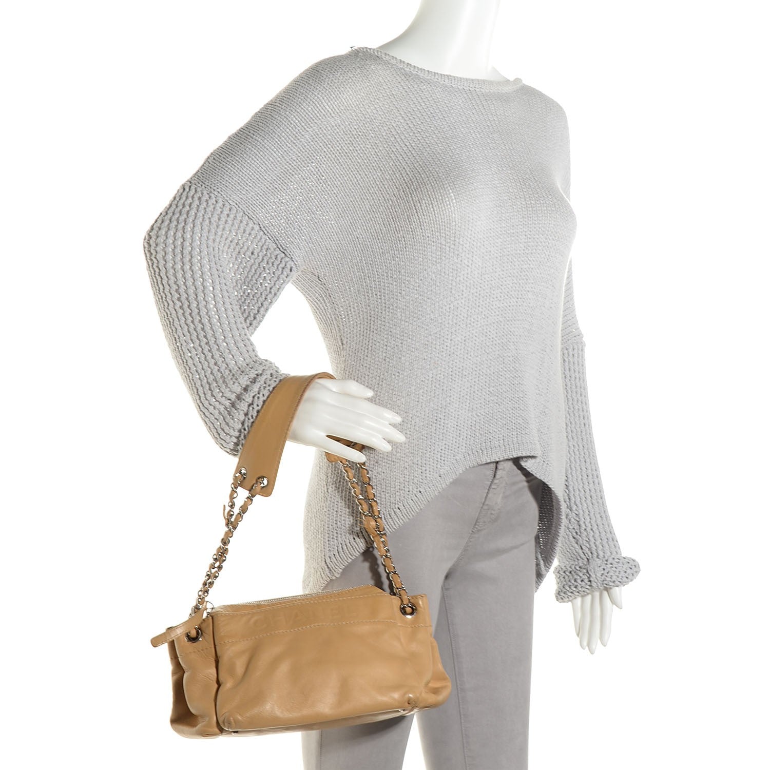 Chanel Lambskin Rock and Chic Shoulder Bag Beige 2 of 7