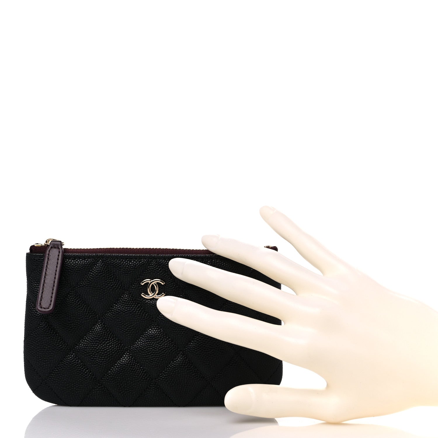 Chanel Caviar Quilted Small Cosmetic Case Black 2 of 10