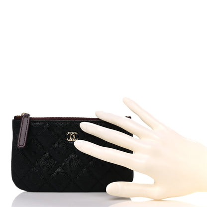Chanel Caviar Quilted Small Cosmetic Case Black 2 of 10