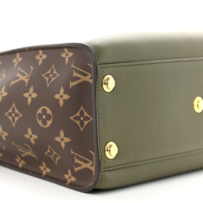 Louis Vuitton Calfskin Monogram On My Side MM Laurier Green Toffee Latte Beige 8 of 10