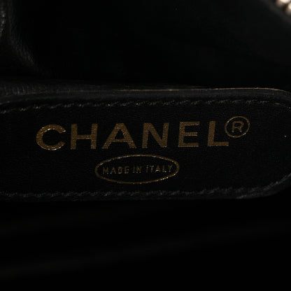 Chanel Calfskin Stitched Duffle Travel Bag Black 5 of 11