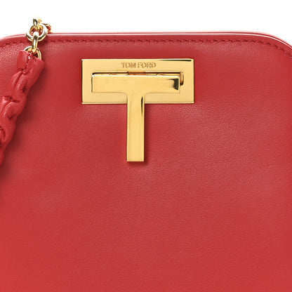Tom Ford Calfskin Cosmo T Lock Chain Bag Red 7 of 9