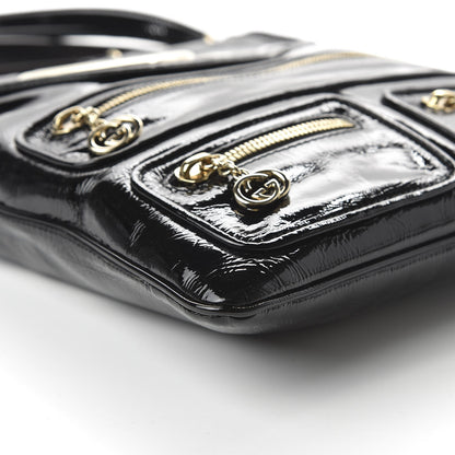 Gucci Patent Britt Messenger Bag Black 7 of 11