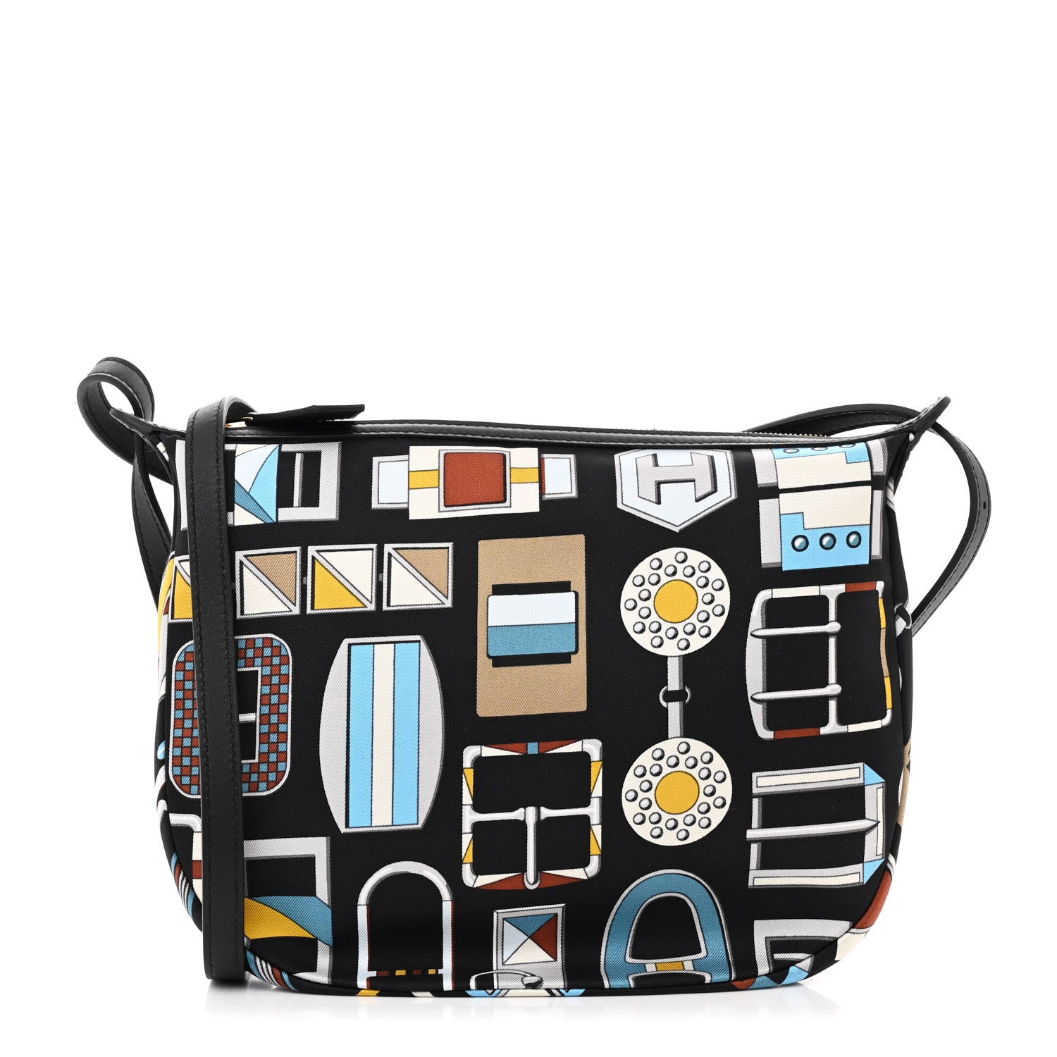 Hermes Silk Sursoie To Go Pouch Bleu Marine Craie Black 1 of 11