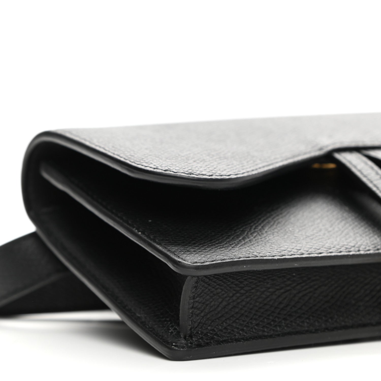 Christian Dior Grained Calfskin Saddle Belt Clutch Black 8 of 10