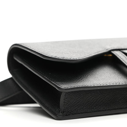 Christian Dior Grained Calfskin Saddle Belt Clutch Black 8 of 10
