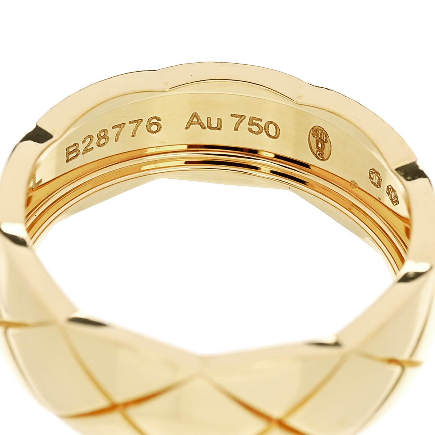 Chanel 18K Yellow Gold Small Coco Crush Ring 53 6.5 5 of 5