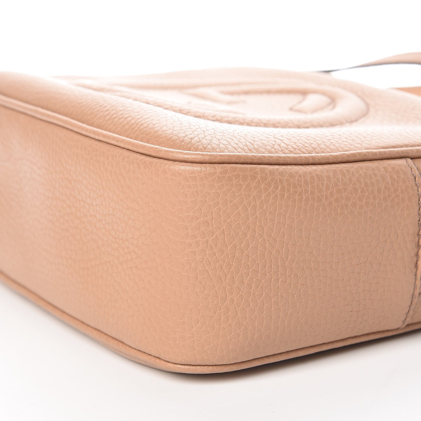 Pebbled Calfskin Small Soho Disco Bag Camelia