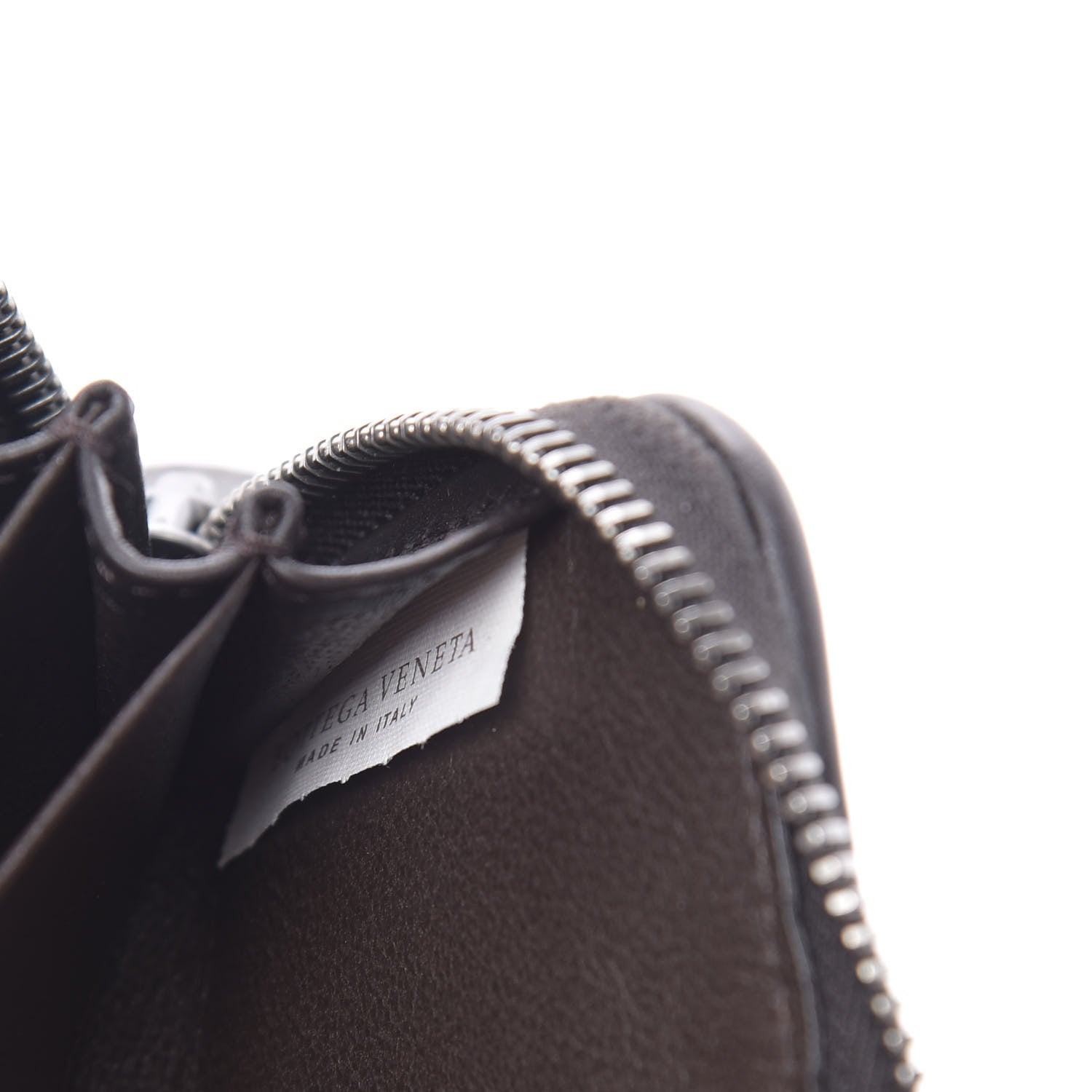 Bottega Veneta Nappa Intrecciato Zip Around Coin Purse Ebano 7 of 8