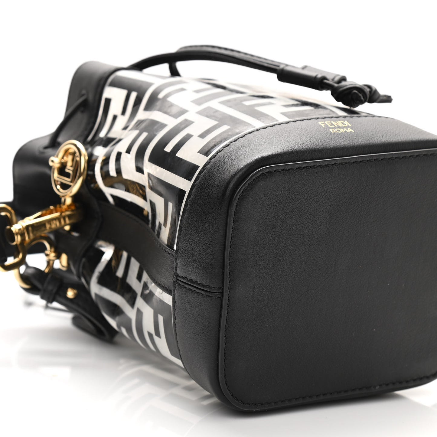 TPU FF Vitello Grace F is Fendi Mini Mon Tresor Bucket Bag Black