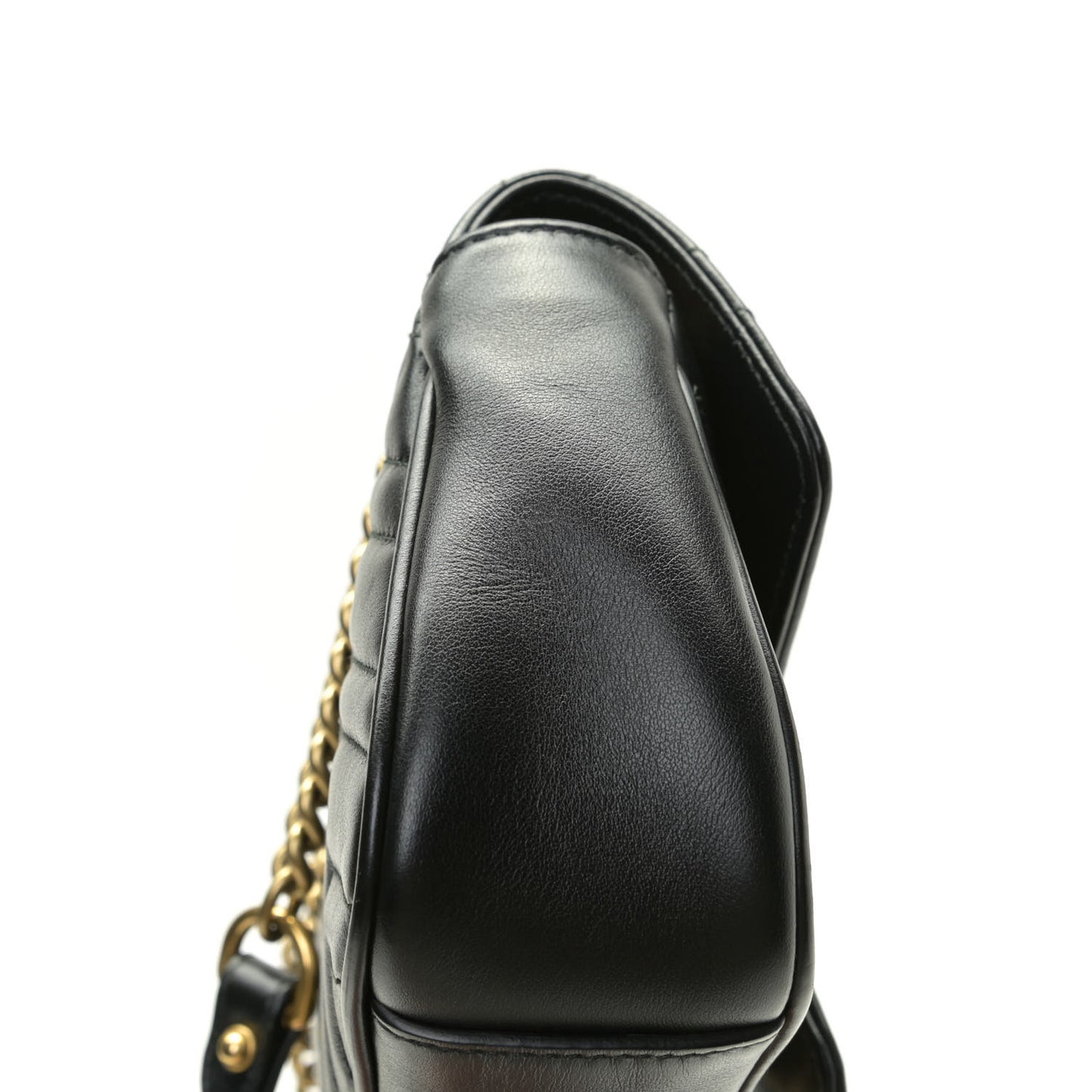 Calfskin Matelasse Mini GG Marmont Shoulder Bag Black