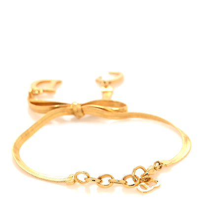 Christian Dior Bow CD Logo Bracelet Gold 3 of 3