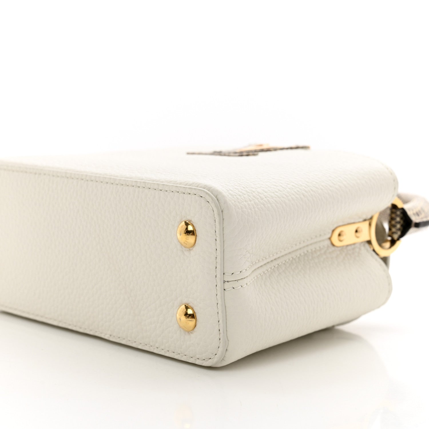 Louis Vuitton Taurillon Ayers Capucines Mini White Snow White 9 of 9