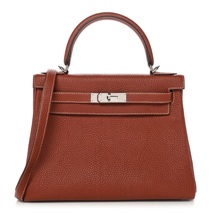 Hermes Togo Kelly Retourne 28 Sienne 1 of 13