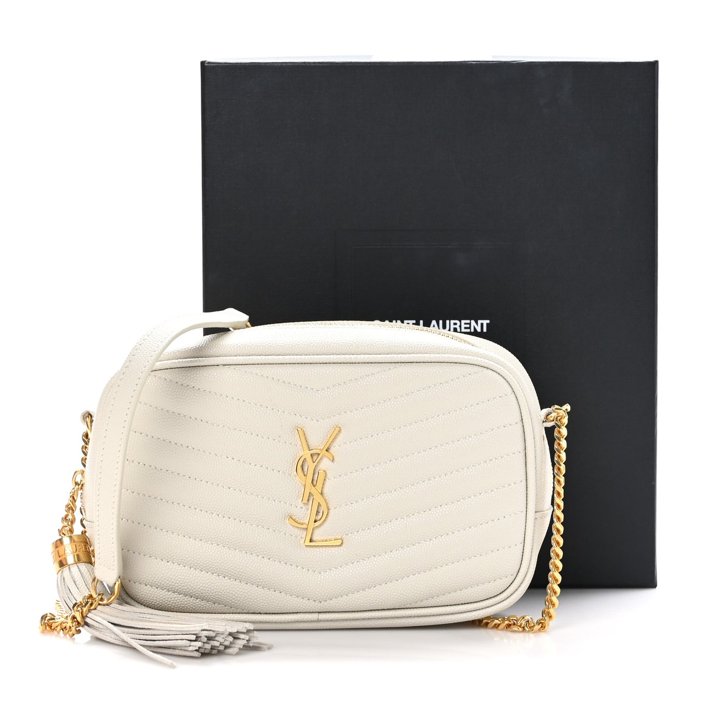 Grain De Poudre Matelasse Monogram Mini Lou Camera Bag Crema Soft