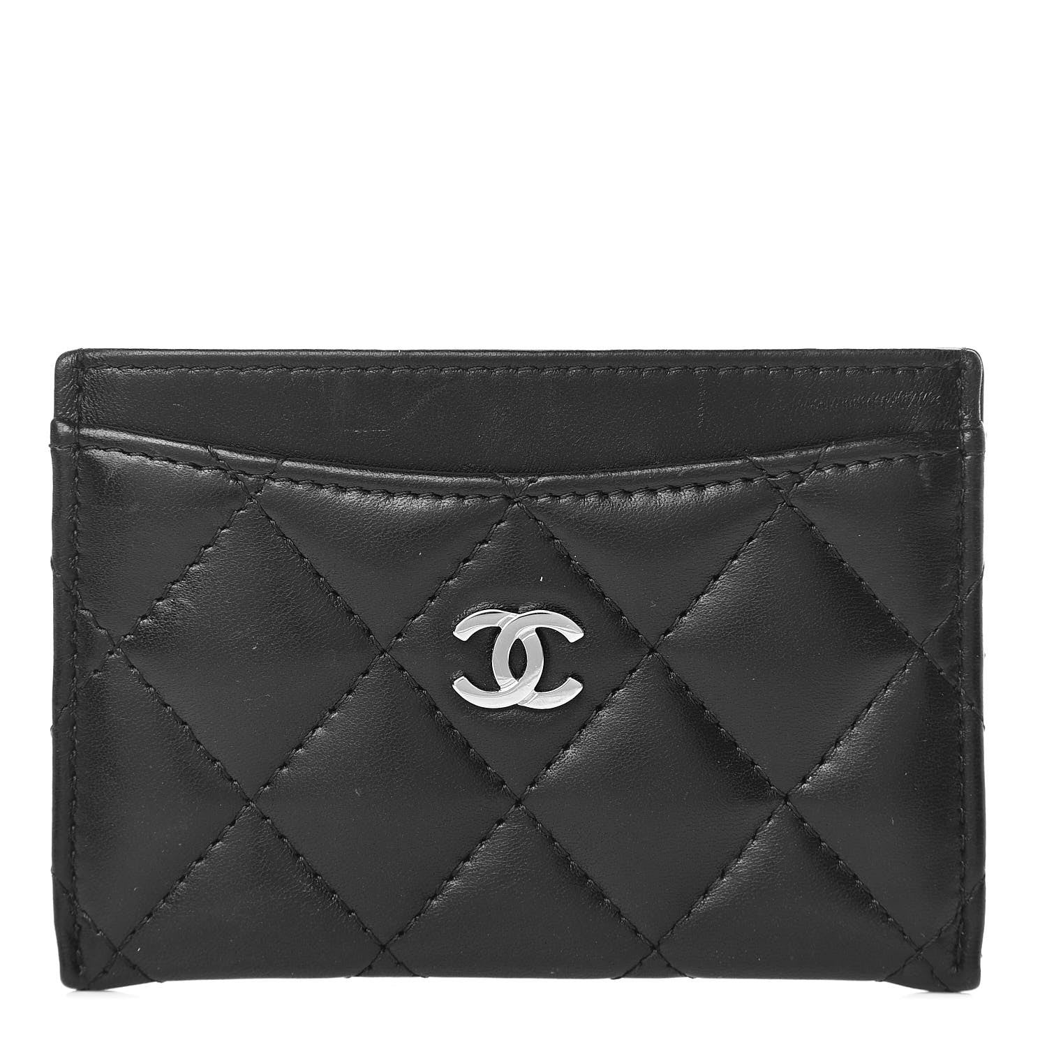 Chanel Lambskin Quilted Card Holder Black 1 of 8