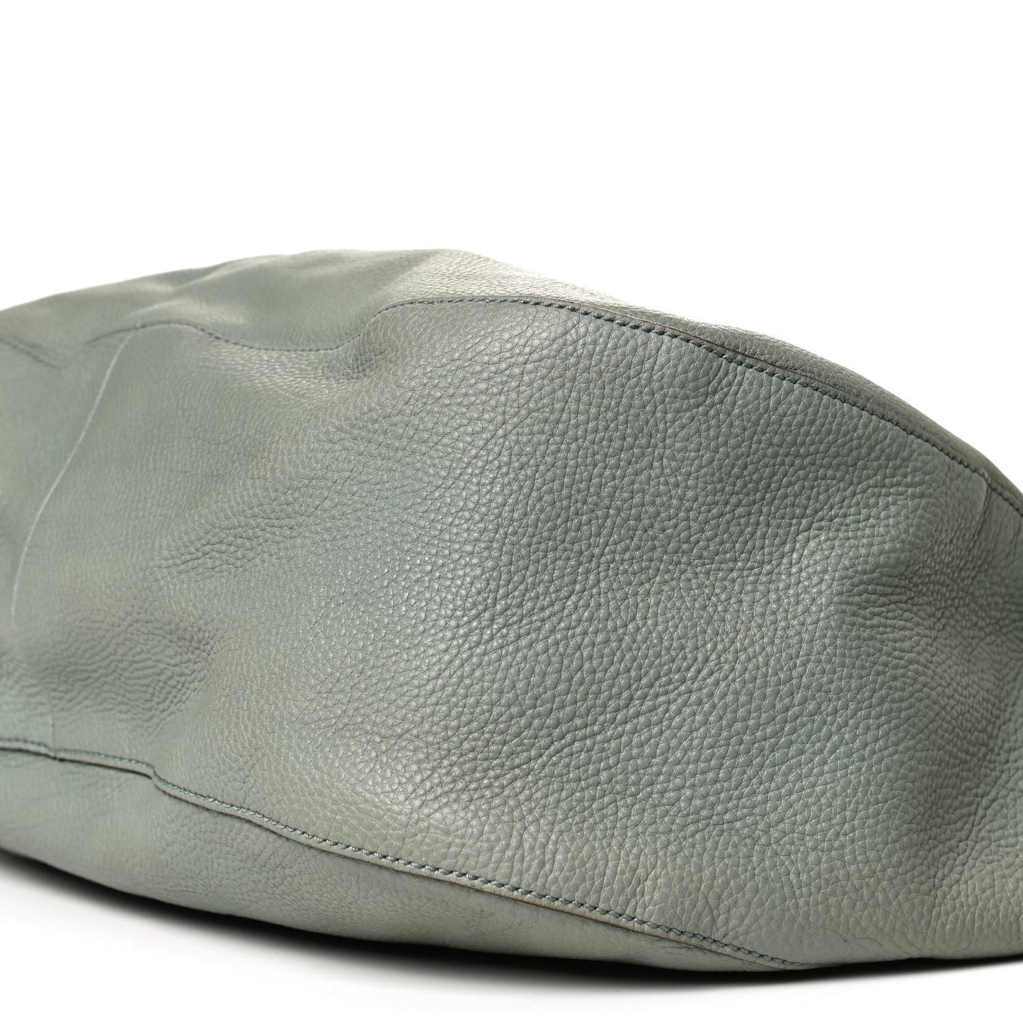 Pebbled Calfskin Medium Twill Shoulder Bag Light Blue