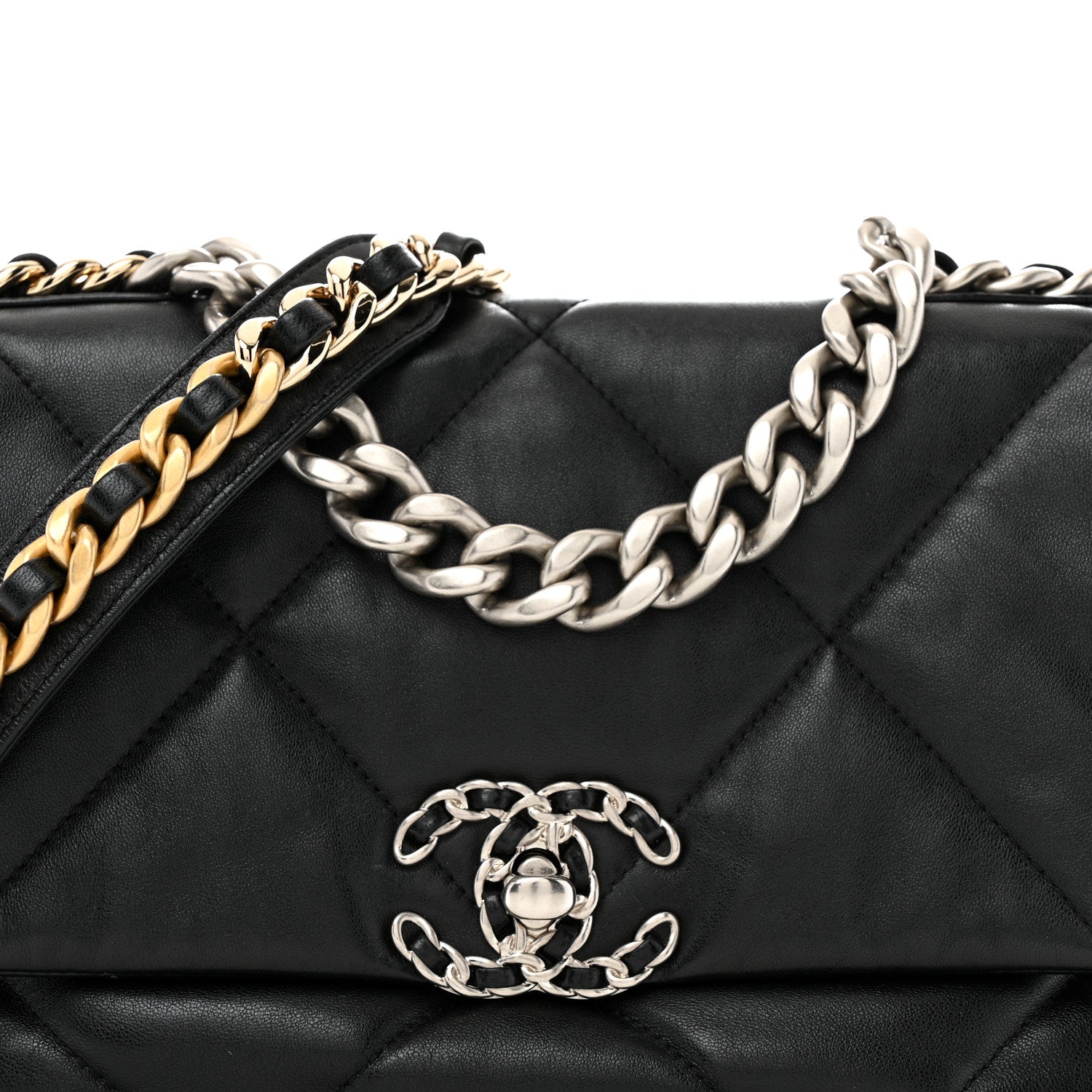 Chanel Lambskin Quilted Medium Chanel 19 Flap Black 8 of 12