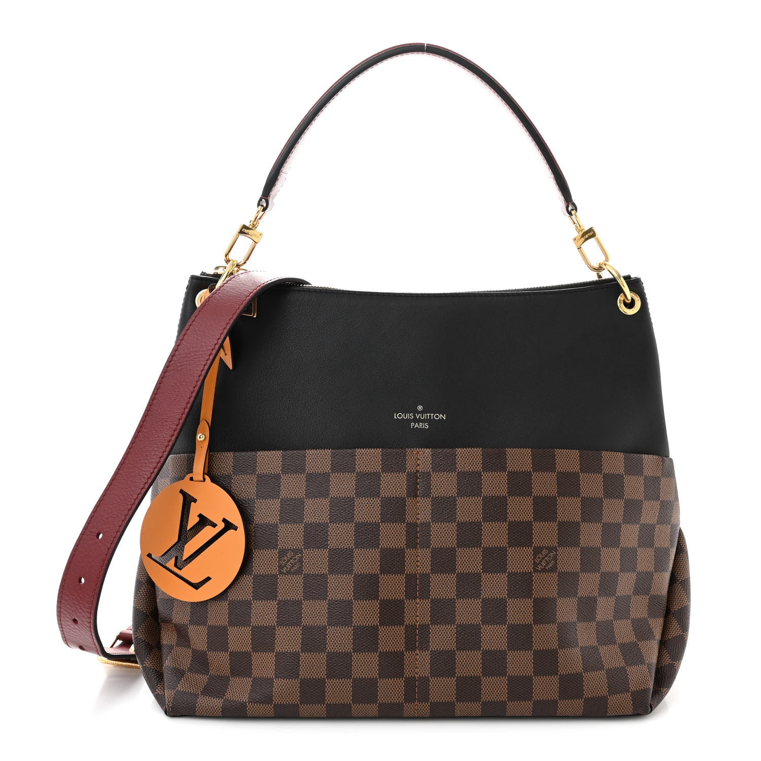 Louis Vuitton Damier Ebene Calfskin Maida Black 1 of 9