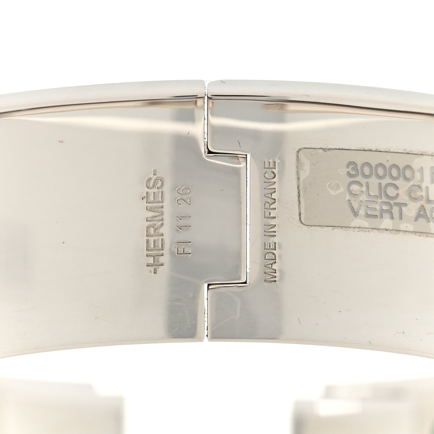 Enamel Wide Clic Clac H Bracelet PM Vert Aqua