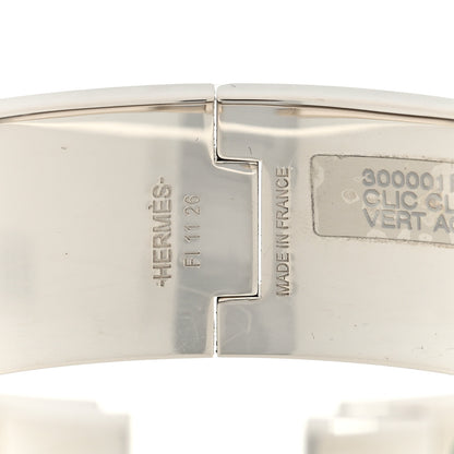 Hermes Enamel Wide Clic Clac H Bracelet PM Vert Aqua 3 of 3