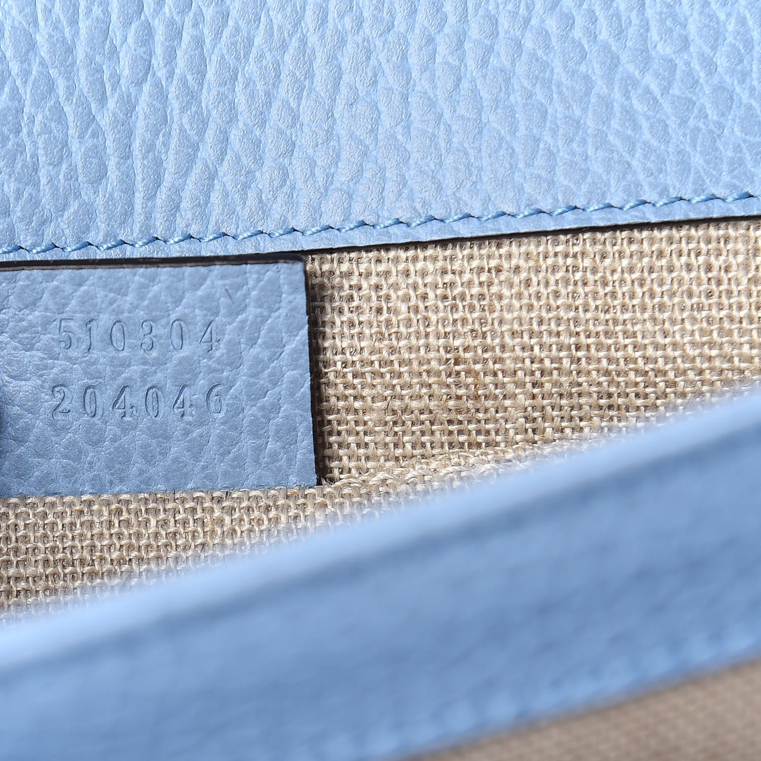 Gucci Dollar Calfskin Small Interlocking G Shoulder Bag Mineral Blue 9 of 10