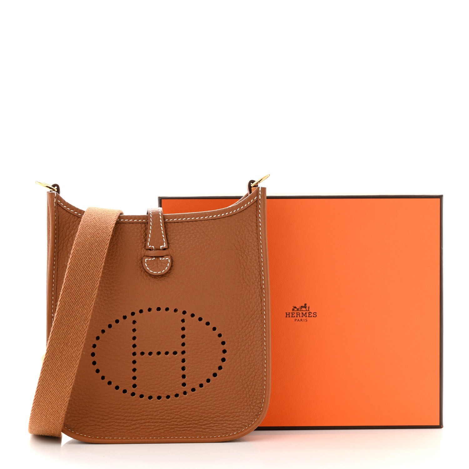 Hermes Taurillon Clemence Evelyne TPM Gold 11 of 11