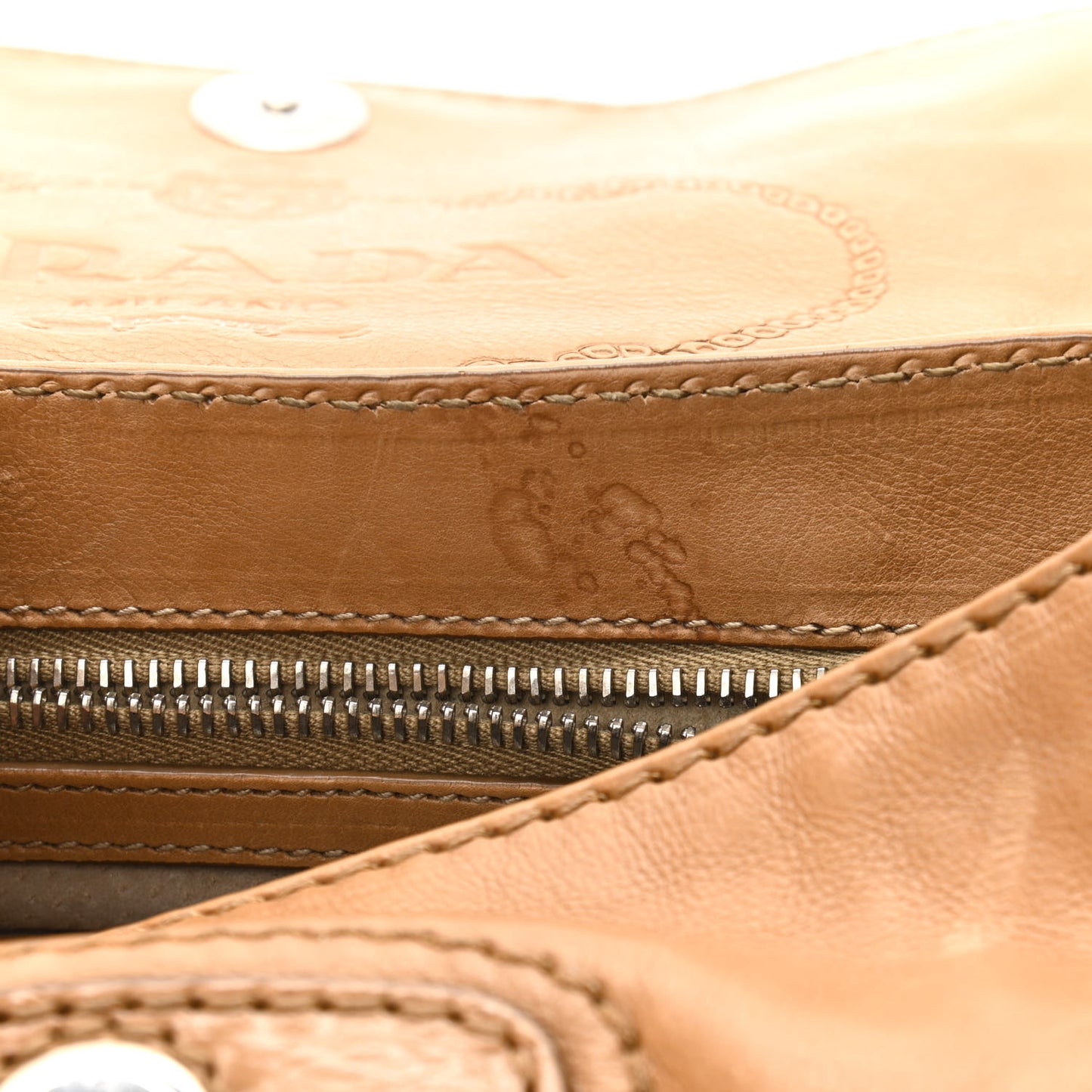 Vitello Phenix Flap Chain Bag Brown