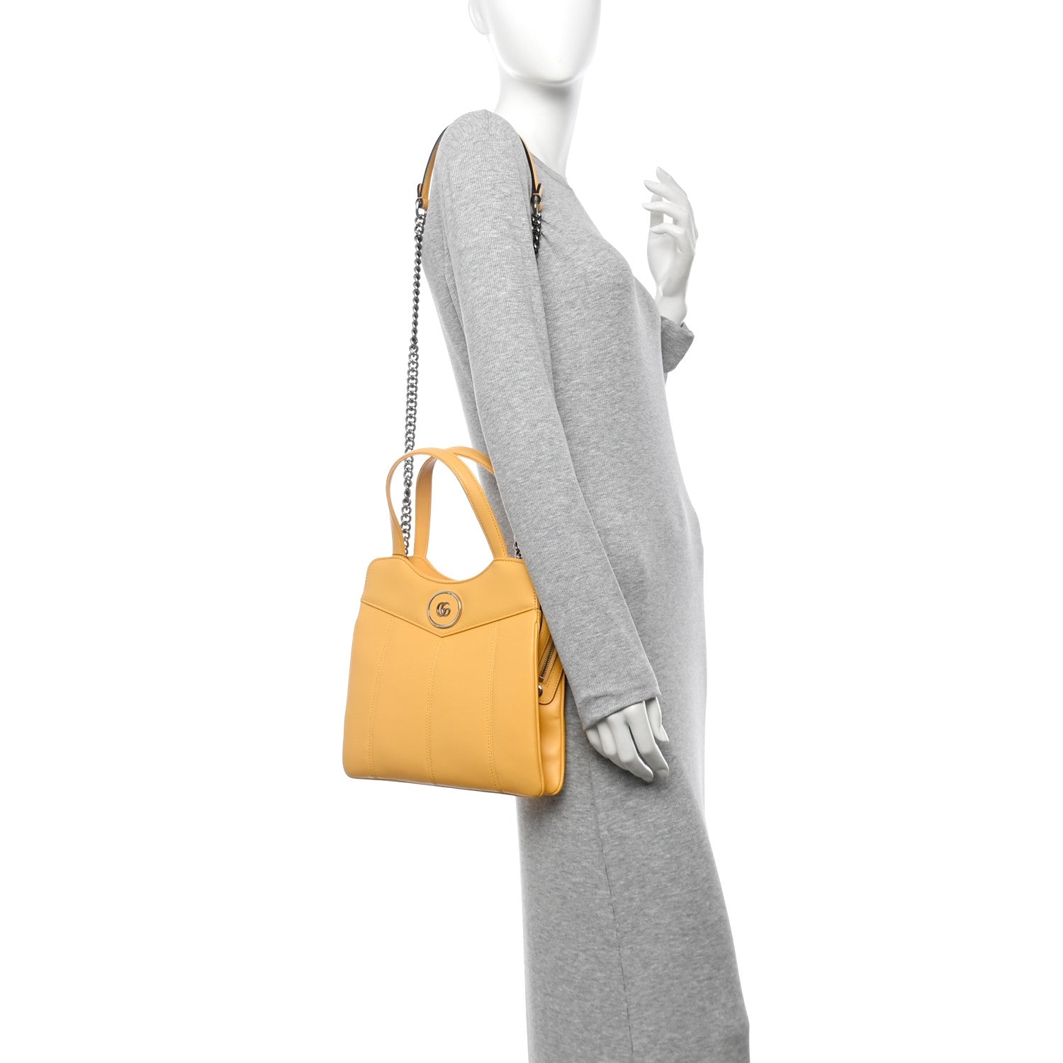 Gucci Senna Calfskin Petite GG Small Tote Bag Sunny Yellow 2 of 11