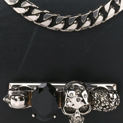 Alexander McQueen Calfskin Knuckle Shoulder Bag Black 10 of 14