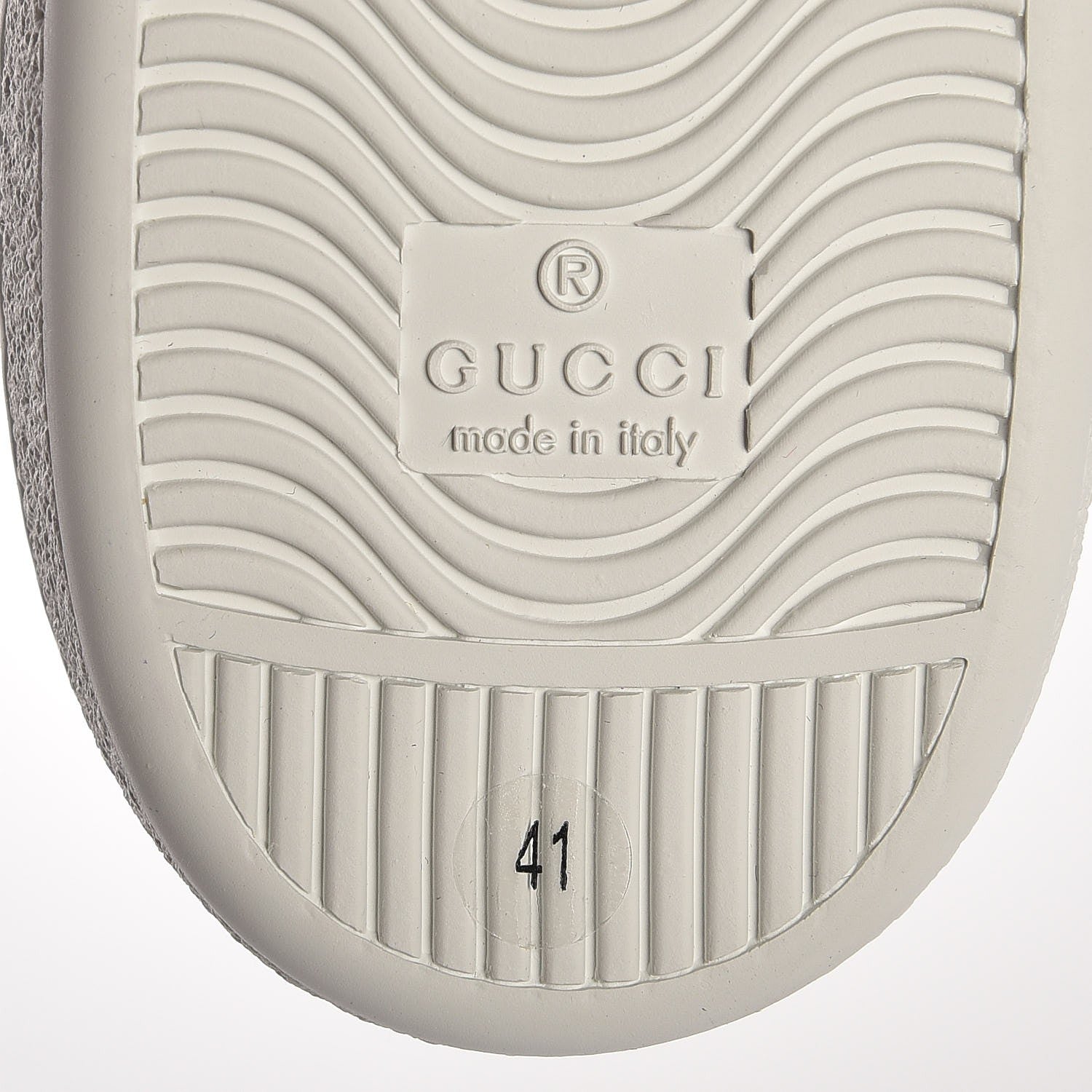 Gucci Calfskin Ayers Blind For Love Embroidered Womens Ace Sneakers 41 White 7 of 10