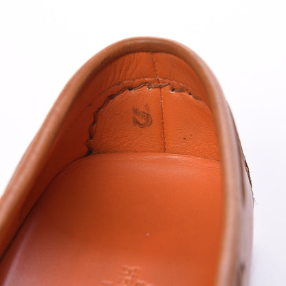 Hermes Supple Calfskin Womens Irving Driving Moccasin Loafers 39 Gold 12 of 14