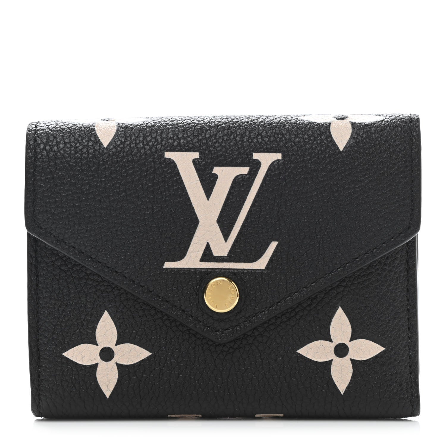 Louis Vuitton Empreinte Monogram Giant Victorine Wallet Black Beige 1 of 7